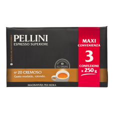 Кава мелена Pellini espresso superiore cremoso No20, набір 3×250 г