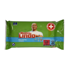 Серветки вологі Mastro Lindo для прибирання різних поверхонь без аромату, 24 шт