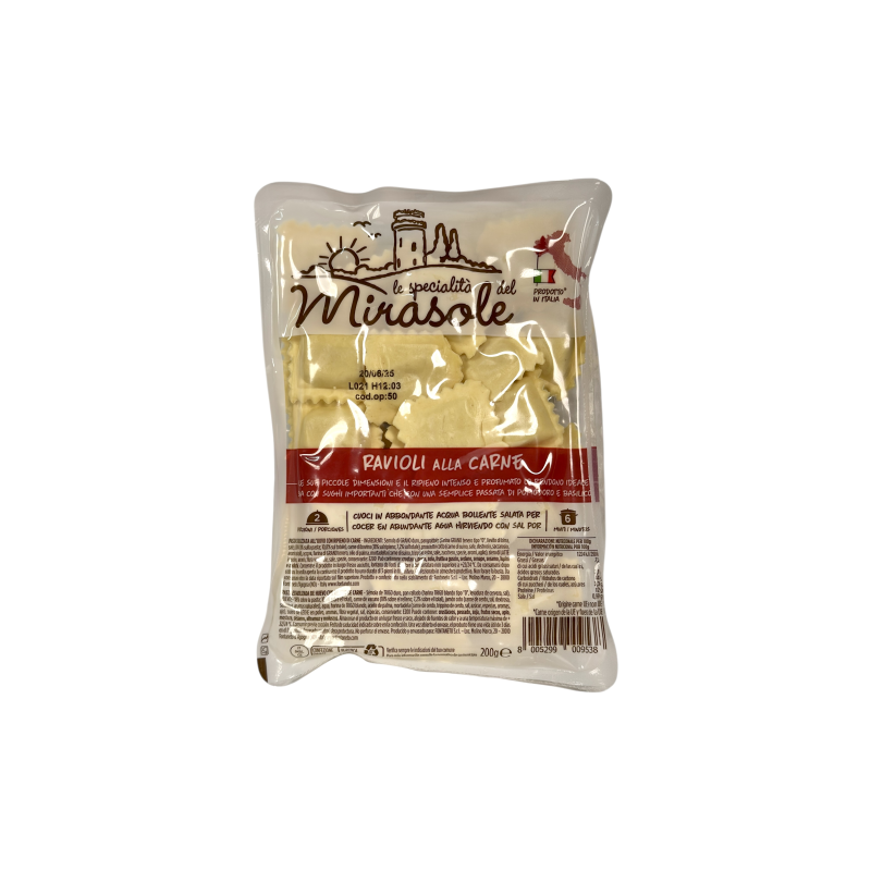 Равіолі Le specialità del Mirasole з м’ясом класичний рецепт e raviolli alla carne, 200 г