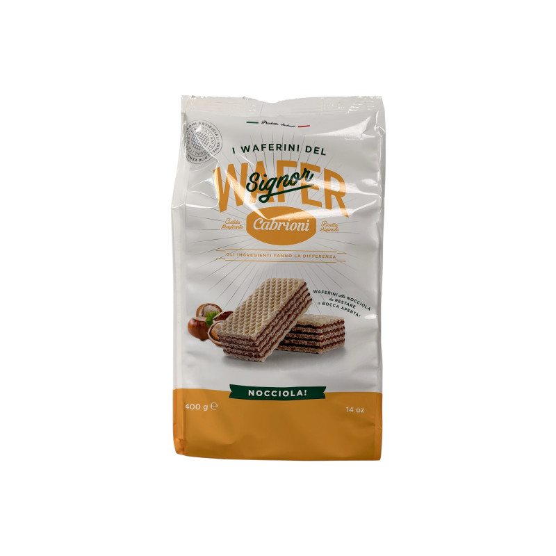 Вафлі Cabrioni горіхові кубики nocciola, 400 г