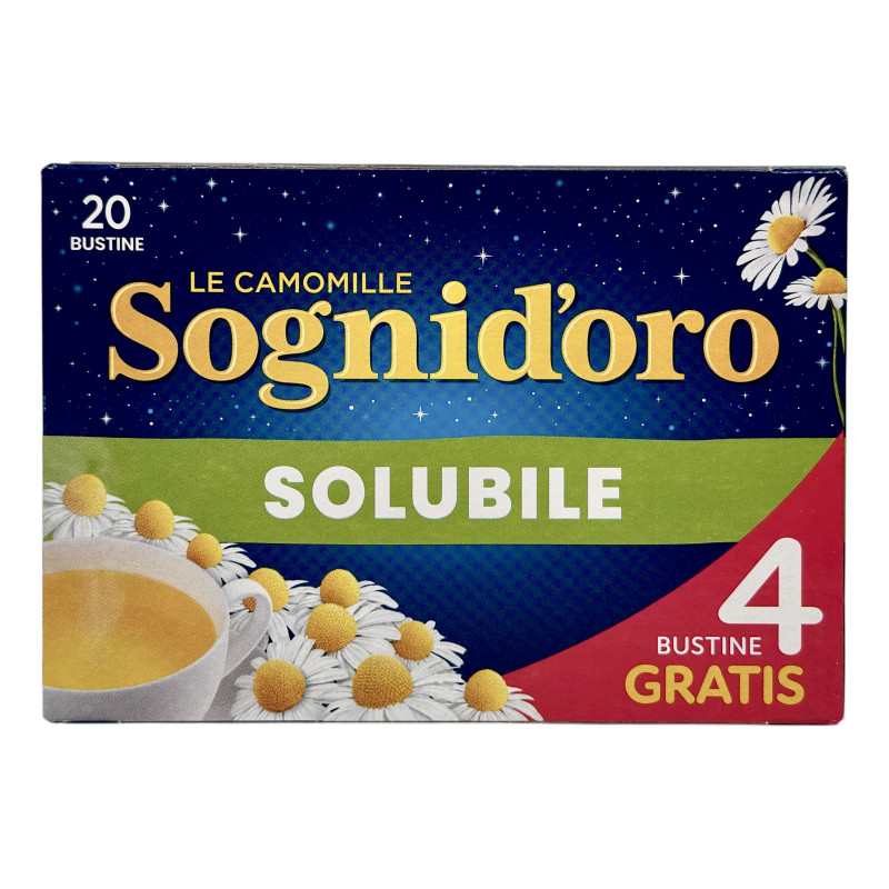 Чай з ромашки сублімований Sognidoro класичний le camomille solubile, 20 пакетиків, 100 г