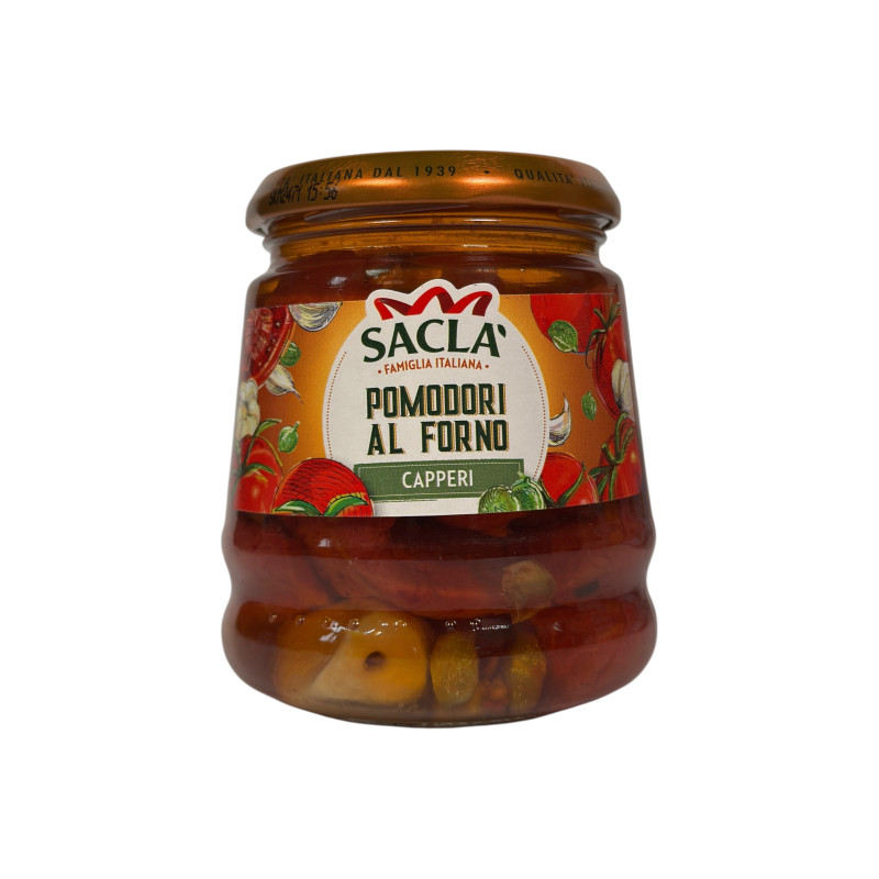 Томати печені Sacla з каперсами в соняшниковій олії pomodori al forno capperi, 285 г