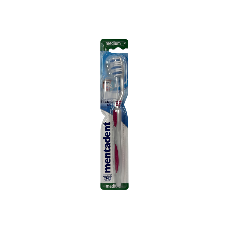 Зубна щітка Mentadent середньої жорсткості technic clean medium