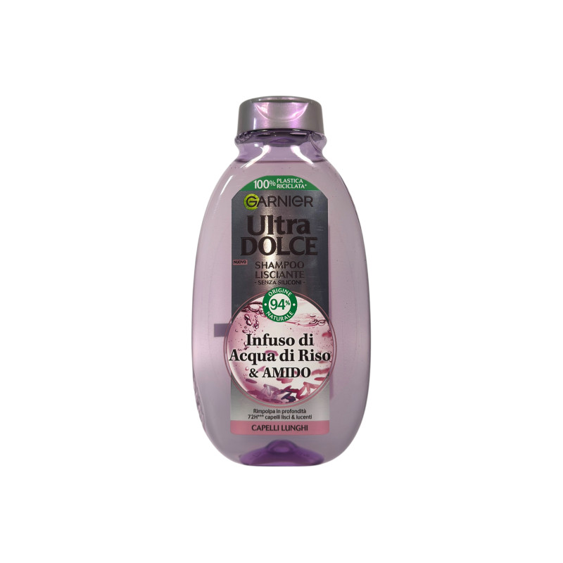 Шампунь Garnier ultra dolce для довгого волосся agrilla infuso acqua di riso, 250 мл