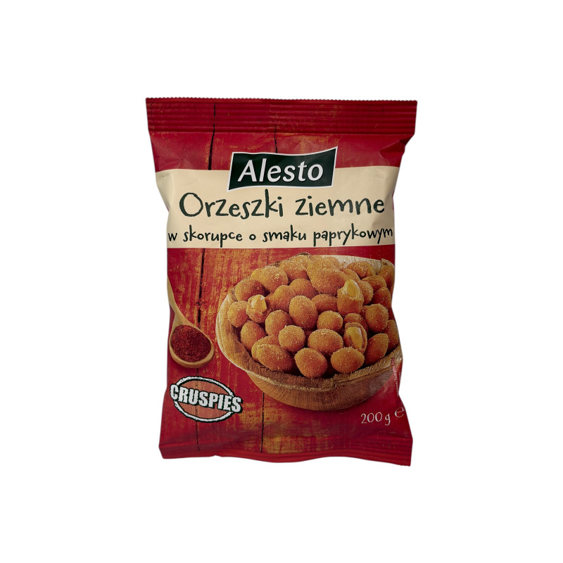 Арахіс Alesto у хрусткій оболонці зі смаком паприки orzeszki ziemne paprykowe crusted peanuts, 200 г