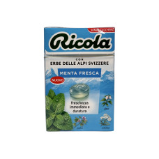 Льодяники швейцарські Ricola освіжаюча м'ята без цукру menta fresca, 50 г