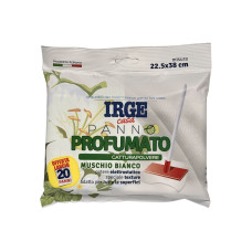 Серветкі сухі для підлоги, пиловловлювач IRGE Casa Panno Profumato Muschio Bianco з ароматом білого мускусу, 20 шт Серветкі сухі для підлоги, пиловловлювач IRGE Casa Panno Profumato Muschio Bianco з ароматом білого мускусу, 20 шт