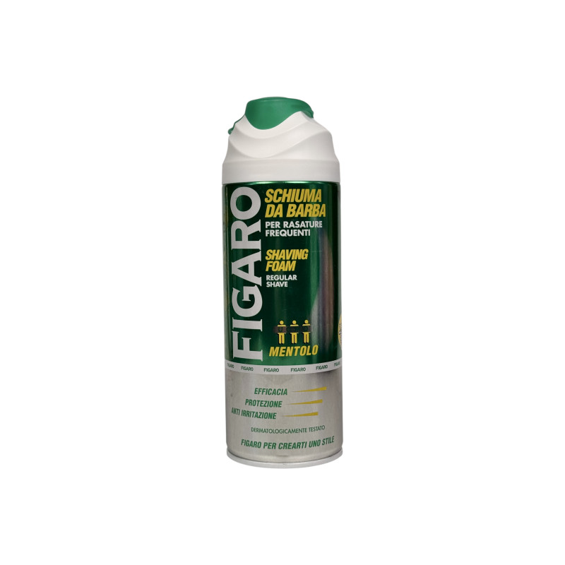 Піна для гоління Figaro mentolo для гладенького гоління e schiuma da barba mentolo oil, 400 мл