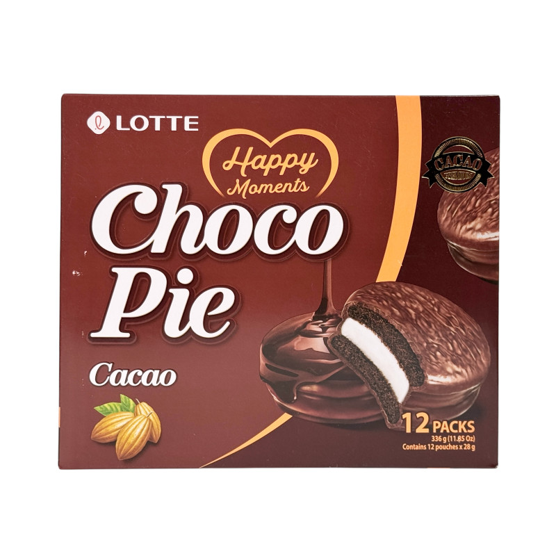 Печиво бісквітне Lotte Choco Pie з какао та кремовою начинкою, 12×28 г