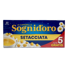 Чай з ромашки Sognidoro setacciata класичний le camomille, 20 пакетиків, 33.4 г