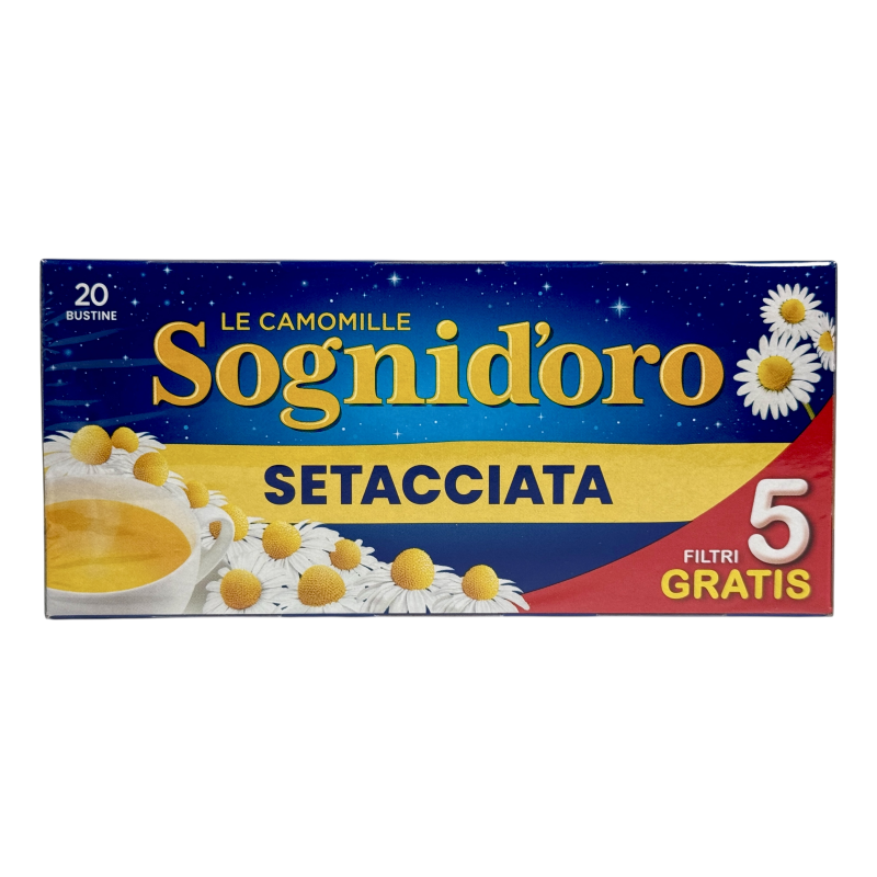 Чай з ромашки Sognidoro setacciata класичний le camomille, 20 пакетиків, 33.4 г