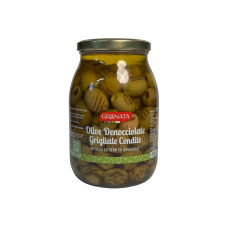 Оливки зелені Granata без кісточки гриль у соняшниковій олії e olive denocciolate grigliate condite, 1020 г