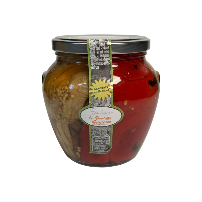 Овочі гриль Satos перець баклажан цукіні le verdure grigliate, 580 мл