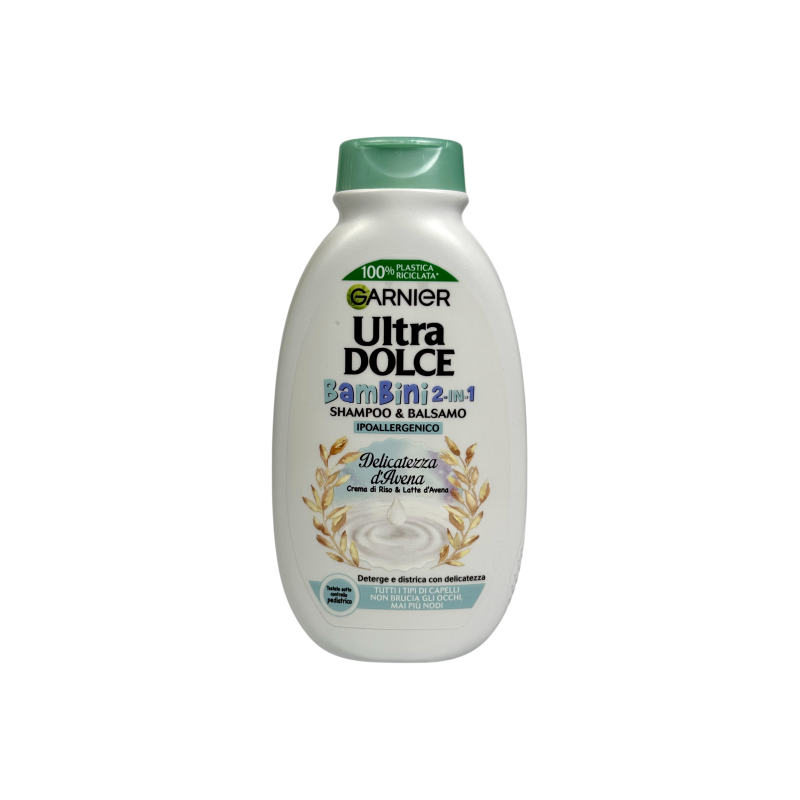 Шампунь-бальзам дитячий Garnier гіпоалергенний для чутливої шкіри голови Delicatezza Avena Bambini, 250 мл