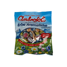 Льодяники Ambrosoli Erbe Aromatiche суміш Альпійських трав, senza glutine, 150 г