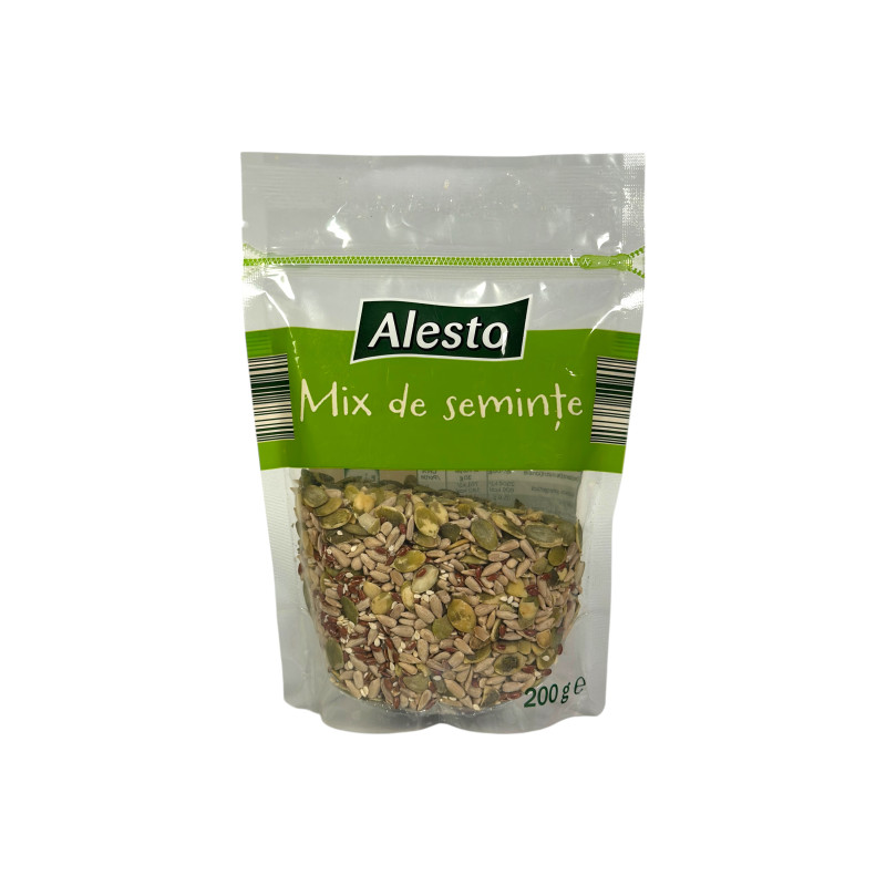 Мікс насіння Alesto гарбузи, соняшника, льону mix de seminte, 200 г Мікс насіння Alesto гарбузи, соняшника, льону mix de seminte, 200 г