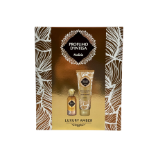 Подарунковий набір Malizia парфум та крем-гель для душу luxury amber e profumo d'intesa luxury amber doccia crema avvolgente, 100 мл + 250 мл