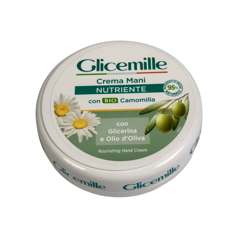 Крем для рук Glicemille живильний з ромашкою bio та гліцерином і вітаміном e crema mani nutriente con bio camomilla con glicerina e vitamina e, 100 мл