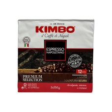 Кава мелена Kimbo темна espresso napoletano premium selection 12/13, 2×250 г