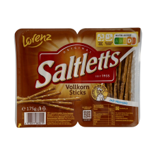 Соломка Lorenz Saltletts з цільного зерна та морською сіллю e vollkorn sticks mit meersalz, 175 г
