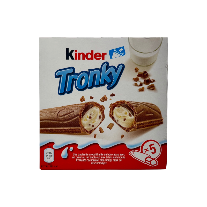 Батончикі Kinder Tronky вафельні з молочною начинкою tronky, 5х18 г