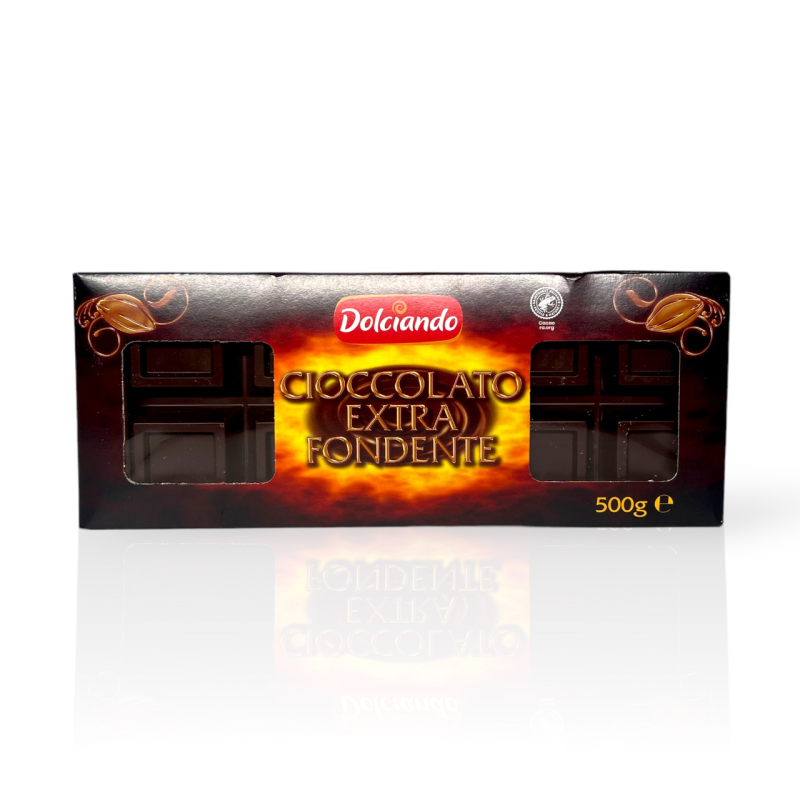 Dolciando Шоколад Чорний Кондитерський 50% Какао Cioccolato Extra Fondente 50% Cacao 500 г