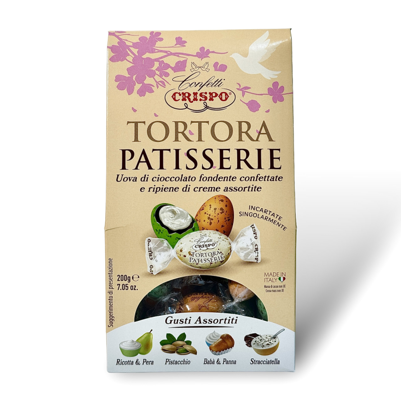 Crispo цукерки яйця шоколадні з кремами асорті десертів tortora patisserie gusti asortiti 200 г