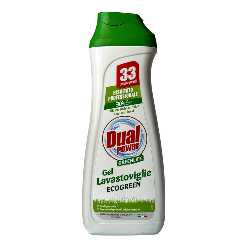 Гель для миття посуду DUAL POWER в посудомийній машинці еко Gel Lavastoviglie Ecogreen 660мл