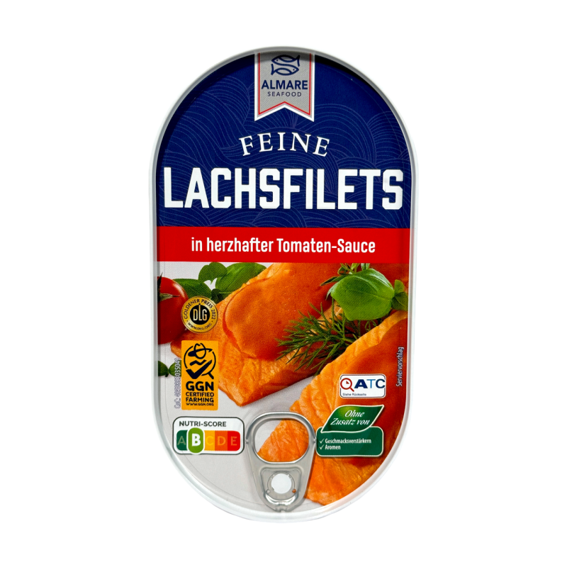 Almare Sefood лосось консервований в томатному соусі Lachsfilets Tomaten-Sauce 200г