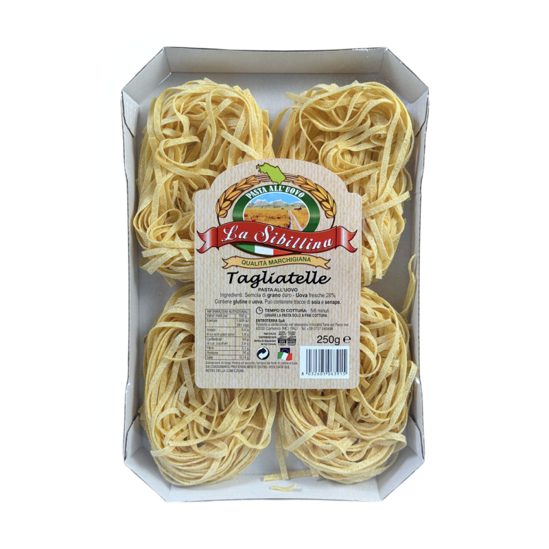 La Sibillina макарони гнізда яєчні 28% жовтків tagliatelle pasta all uovo 250 г
