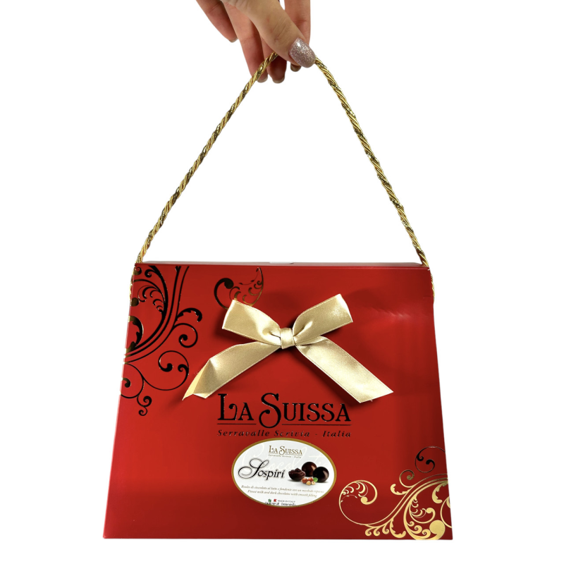 Цукерки праліне La Suissa шоколадні подарункові sospiri cacao, 280 г