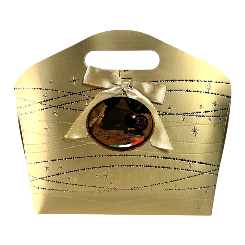 Цукерки праліне La Suissa шоколадні з кремом джандуя sospiri praline di cioccolato con crema gianduia, 180 г