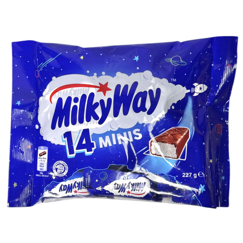 Цукерки Milky Way міні батончики e Minis Chocolate Bars, 227 г