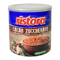 Какао Ristora чорне з цукром, без глютену cacao zuccherato, 250 г