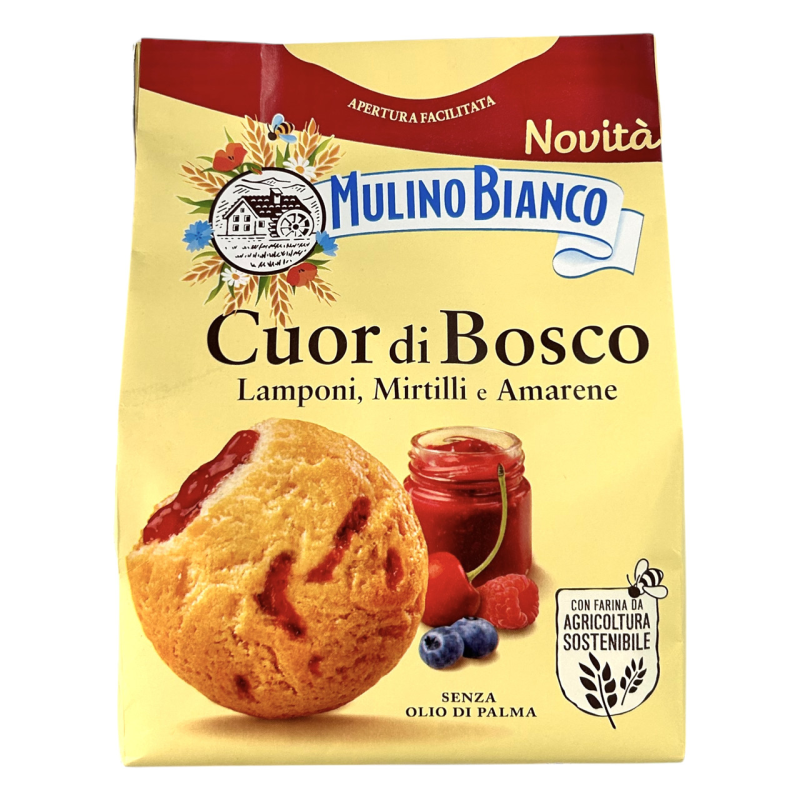 Печиво Mulino Bianco з ягідним джемом cuor di bosco, 300 г
