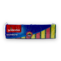 Губки для миття посуду Vileda кольорові e Rainbow, 10 шт