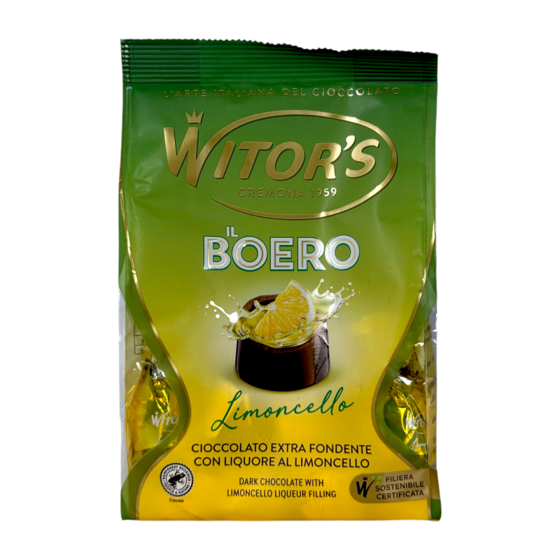 Цукерки шоколадні праліне WITORS із лікером “лімончелло“ il boero limoncello 200 г
